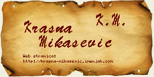 Krasna Mikašević vizit kartica